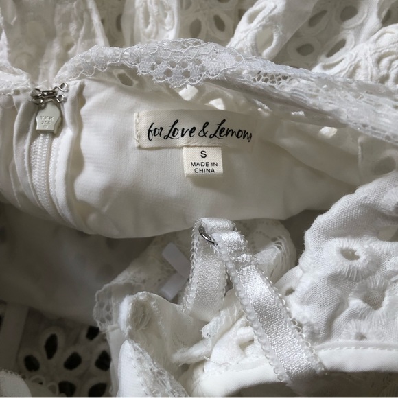 For Love and Lemons Becca Mini Dress Small Ivory - Picture 8 of 11